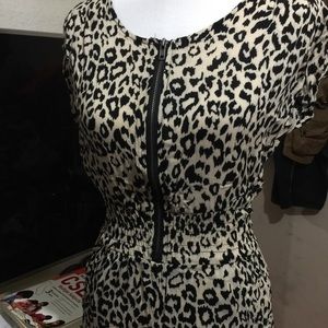 Forever 21 Leopard Print Romper in Small Size 4