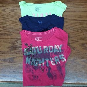 Lot of 3 American Eagle/ Bee Easy T shirts size M