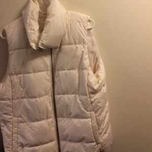 White puffy vest