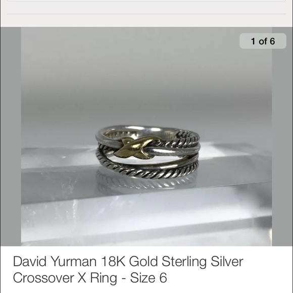 New David Yurman X Crossover Ring sz6