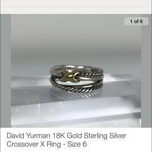 New David Yurman X Crossover Ring sz6