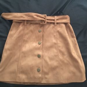 Suede Mini Skirt