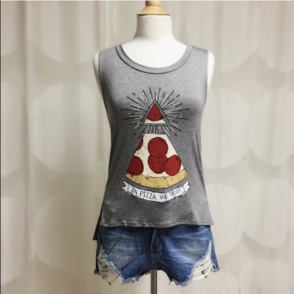 In Pizza We Trust Muscle Tee