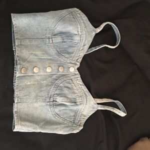 Jean Crop Top