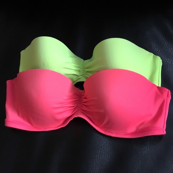 VS 34C bandeau bathing suit tops