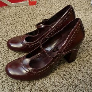 Aldo vintage inspired t strap chunky heels