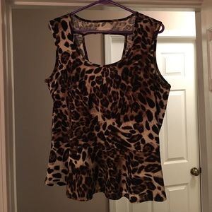 Sleeveless peplum blouse
