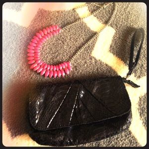 Urban Outfitters Bags - Black snakeskin clutch Urban Outfitters Bags - Black snakeskin clutch