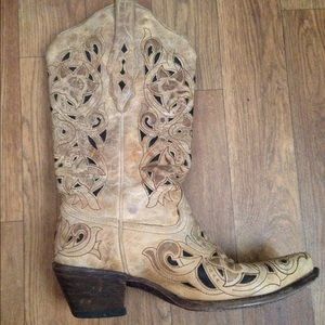 Vintage Leather Cowboy Boots