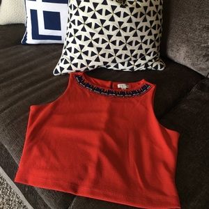 Beautiful Bisou Bisou Beaded rep crop top