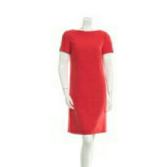 Tory Burch 
Persimmon-red short sleeve shift dress