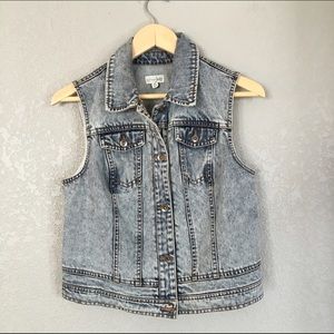 Macy's Maison Jules Bleached Denim Vest