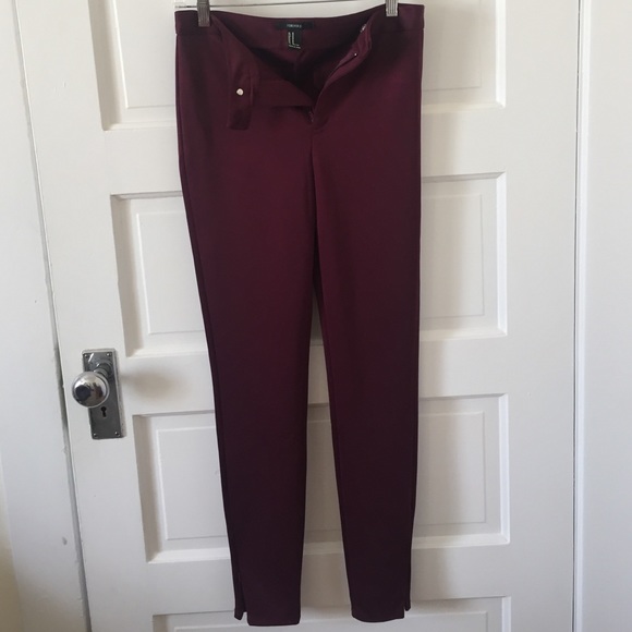 F21 burgundy pants - worn once.