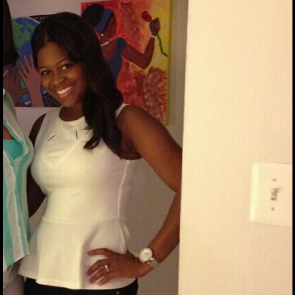 White Peplum Top - Picture 4 of 4