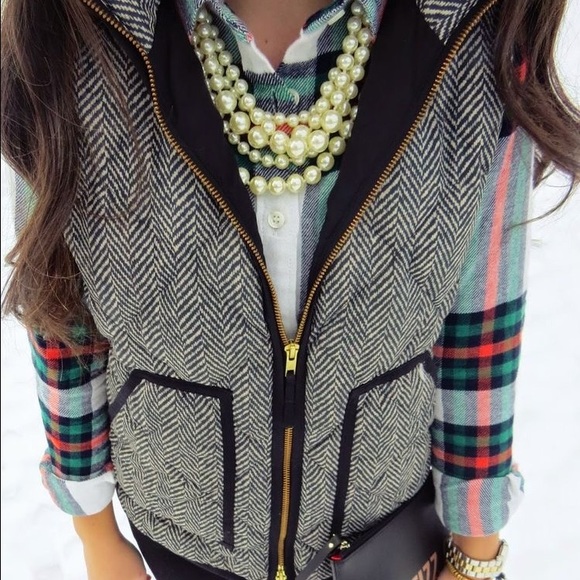 J. Crew Herringbone Vest