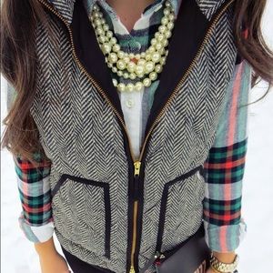 J. Crew Herringbone Vest