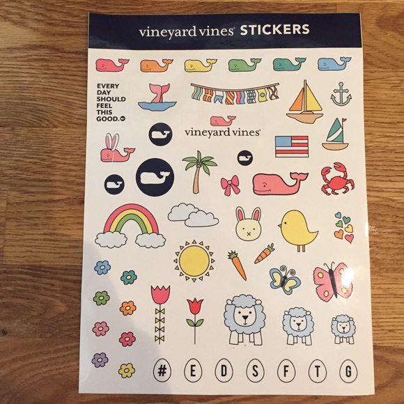 2 packs of vineyard vines spring stickers