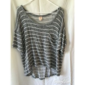 Striped slouchy tee