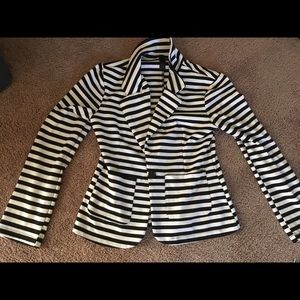 Striped blazer jacket.