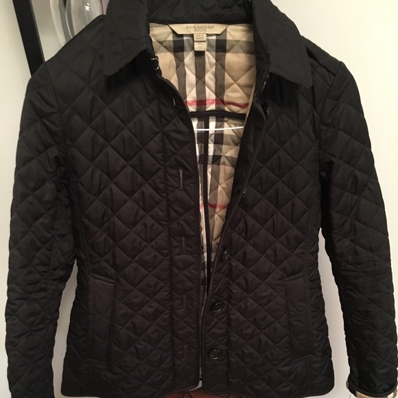 Black Burberry Brit Quilted Jacket!