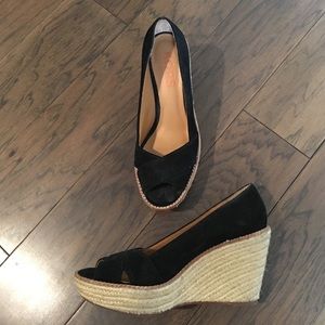 KORS Black Wedges