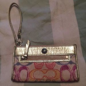 Coach scribble Wristlet/wallet