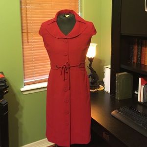 EUC "TAHARI Size 6" Red button down dress.