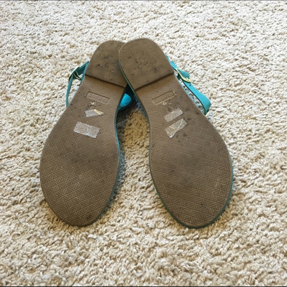 SOLD!!!✨Teal Fashion Sandals - Worn Once!!✨ - Picture 3 of 3