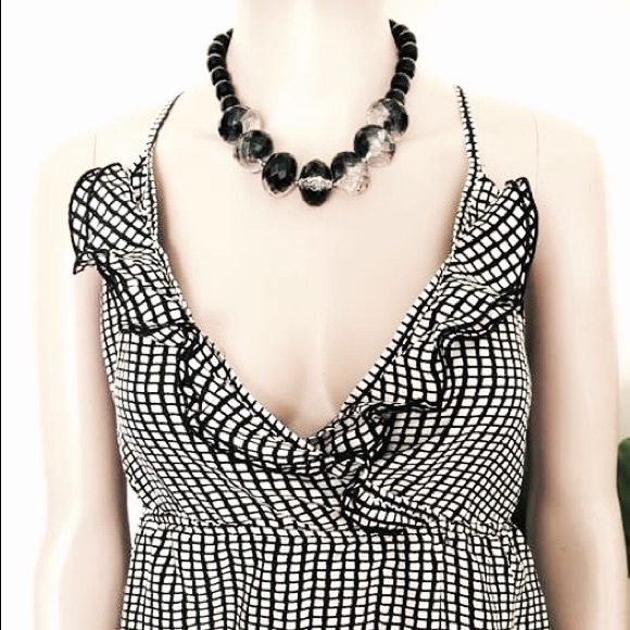 Check Ruffle-Neck Day Dress - Picture 3 of 4