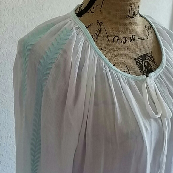 Forever 21 Tunic with Mint Sleeve Trim - Picture 2 of 4