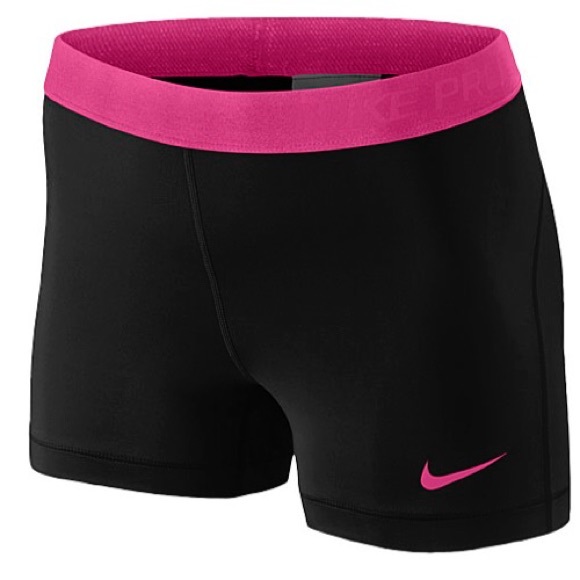 Black and pink Nike Pros!