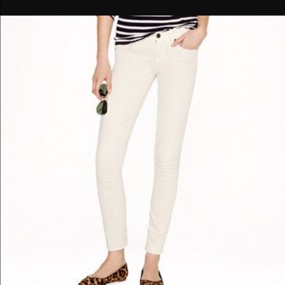 J. Crew cream toothpick jeans sz 28