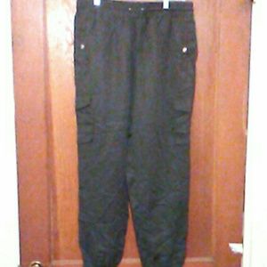Black material joggers