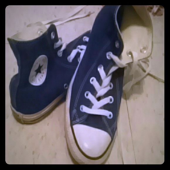 Royal blue Converse high tops
