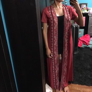 Petticoat Alley maxi sheer cardigan
