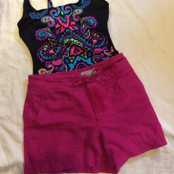 Bundle Hot pink linen blend shorts - Picture 4 of 4