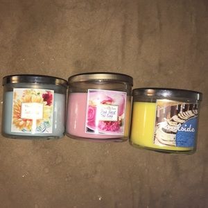 3 Wick Bath and Body Works Candles, summer scents!