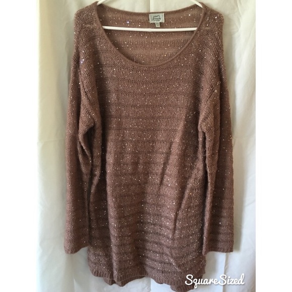 Brown Knit and sequined sweater - Picture 1 of 2