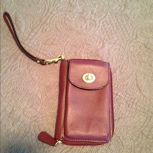 Coach wallet/phone case wristlet