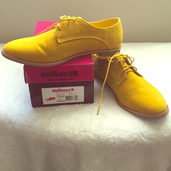 Dollhouse Mustard Yellow Oxfords