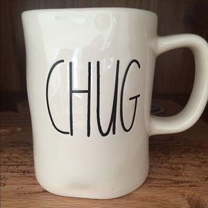 New hard to find CHUG all white Rae Dunn mug