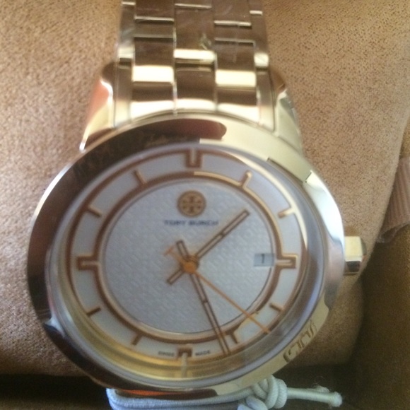 TORY WATCH, GOLD-TONE/IVORY, 37 MM