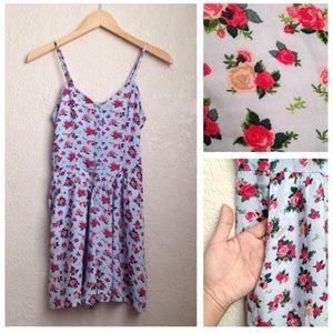 H&M Blue Floral Print Romper