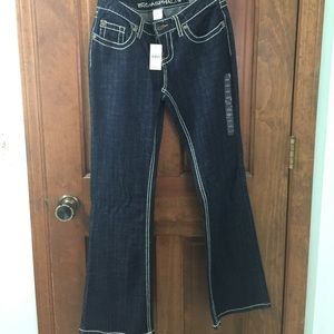 Dark blue jeans