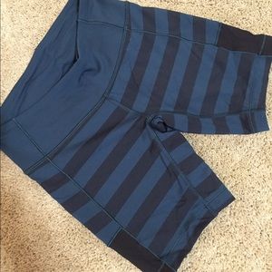Blue and black striped Lulu shorts