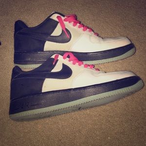 Nike AF1 pink/white/black/blue