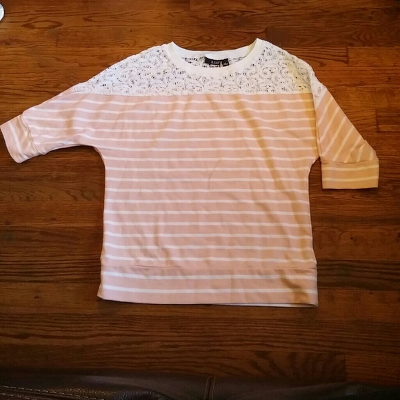 a.n.a Lace Crew Top