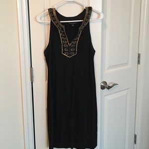 Banana Republic Black Beaded Dress