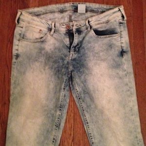H&M Low Waist Acid Wash Jeans