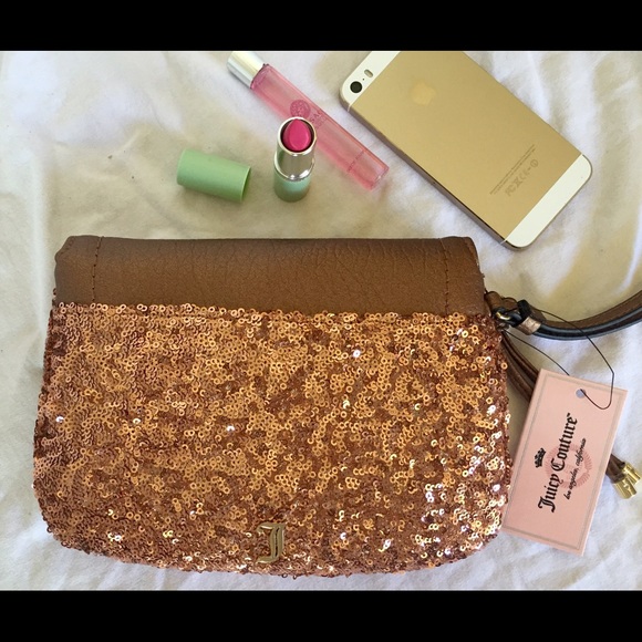 ✨FLASH SALE✨NWT Juicy Couture Copper Sequin Clutch - Picture 3 of 3